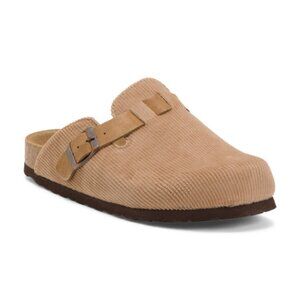CUSHIONAIRE Corduroy Buckle Clogs
